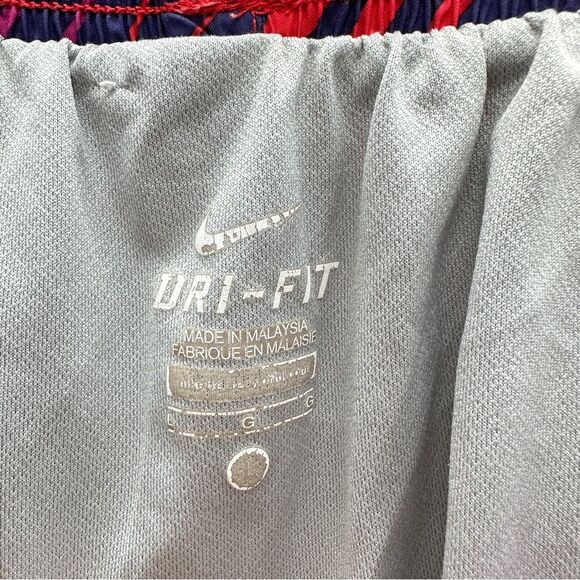 Nike Dri-Fit red blue athletic running shorts women's large with liner - Picture 4 of 4